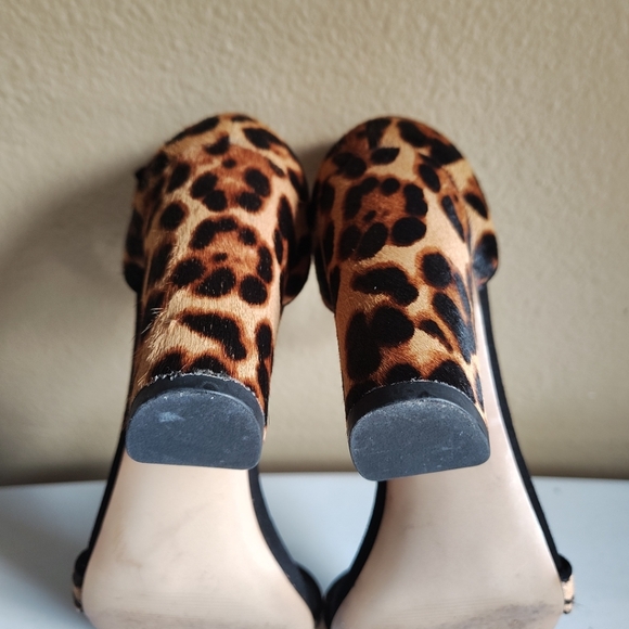 Aldo Women's Jerayclya Cheetah Animal Print Ankle Strap Block Heel Sandals 8.5 - Picture 7 of 8